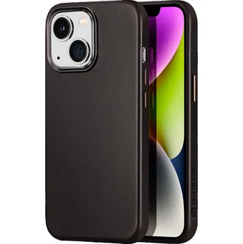 Pouzdro na mobilní telefon DuxDucis Kožený kryt na iPhone 14 - DuxDucis, Naples with MagSafe Coffee