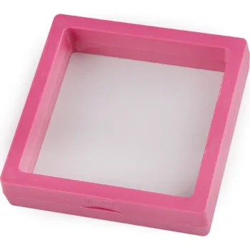 Dárková krabička Krabička s průhlednou fólií k vystavení zboží a dárkovému balení 9x9 cm Varianta: 2 pink, Balení: 10 ks