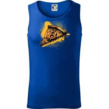 Bitcoin oranžová pizza - Tílko pánské Core - 2XL ( Královská modrá )