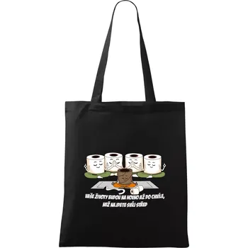 Vaše životy budou na hovno jóga - Taška bavlněná - 42 x 38 cm ( Černá )