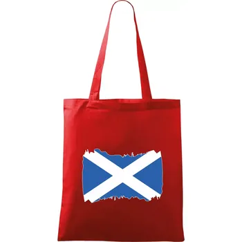 Nákupní taška Skotská vlajka - Taška bavlněná - 42 x 38 cm ( Červená )