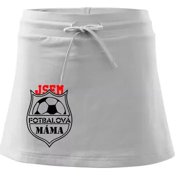 Dámská sukně Jsem Fotbalová máma - Sportovní sukně - two in one - S ( Bílá )