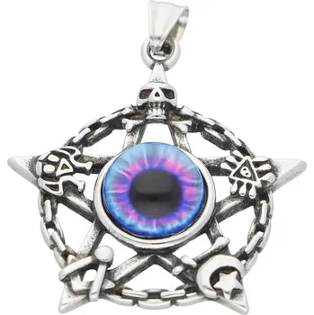 Přívěsek Ewena Přívěsek z chirurgické oceli, amulet s barevným okem + dárkové balení