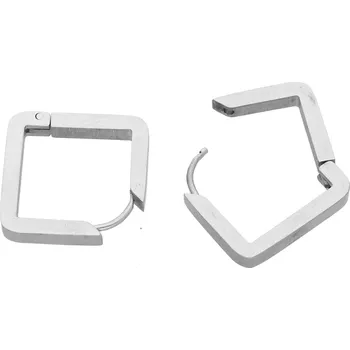 Náušnice Ewena Náušnice čtverec stříbrné z chirurgické oceli + dárkové balení