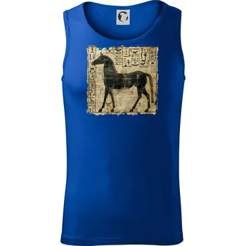 Egyptské hieroglyfy kůň - Tílko pánské Core - 2XL ( Královská modrá )