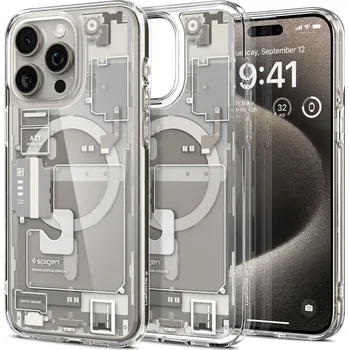 Pouzdro na mobilní telefon Spigen Ochranný kryt na iPhone 15 Pro MAX - Spigen, Ultra Hybrid Mag Zero One Titanium