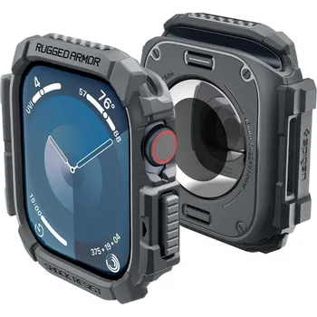 Pouzdro na mobilní telefon Pouzdro SPIGEN Rugged Armor pro Apple Watch grafit 10 46 mm, Pouzdro