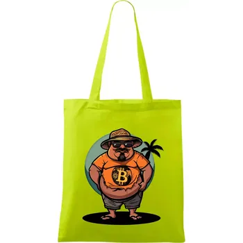 Hodler v důchodu - Taška bavlněná - 42 x 38 cm ( Limetková )