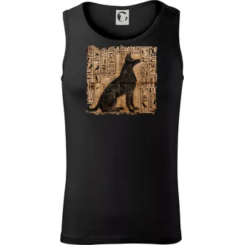 Egyptské hieroglyfy pes - Tílko pánské Core - XL ( Černá )