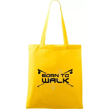 Nákupní taška Born to walk - Taška bavlněná - 42 x 38 cm ( Žlutá )