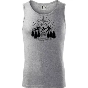 Hory a les - Tílko pánské Core - 2XL ( Tmavě šedý melír )