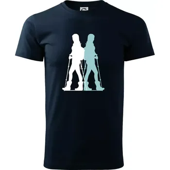 Nordic walking figury - žena - Triko extra velké (5-8XL) - 8XL ( Námořní modrá (velmi tmavá - téměř černá) )