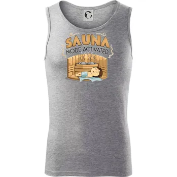 Sauna mode activated - Tílko pánské Core - 2XL ( Tmavě šedý melír )