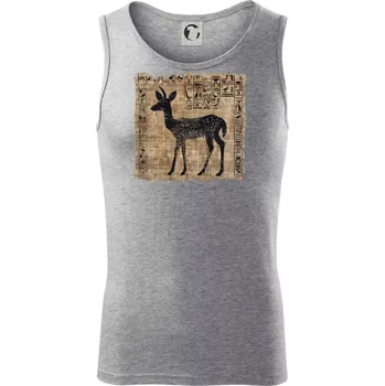 Egyptské hieroglyfy srnka - Tílko pánské Core - XL ( Tmavě šedý melír )