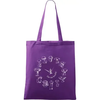 Čas na houby - Taška bavlněná - 42 x 38 cm ( Fialová )