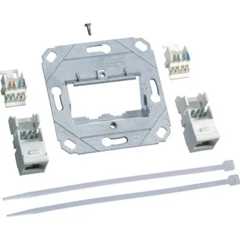 Elektrická zásuvka Zásuvka 2x datová Cat.6 G3155 HAGER Electro s.r.o. 41-08-275-93155