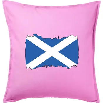 Polštář Skotská vlajka - Polštář 50x50 - 50x50 - Pouze potah ( Růžová )