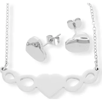 Přívěsek Ewena Souprava srdce z chirurgické oceli KMH654 + dárkové balení