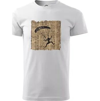 Egyptské hieroglyfy paraglide - Triko extra velké (5-8XL) - 7XL ( Bílá )