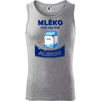 Mléko má na mě alergii - Tílko pánské Core - S ( Tmavě šedý melír )