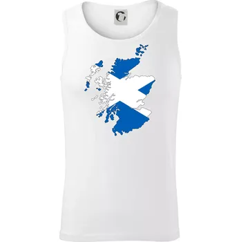 Skotsko mapa - Tílko pánské Core - XL ( Bílá )