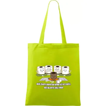 Vaše životy budou na hovno jóga - Taška bavlněná - 42 x 38 cm ( Limetková )