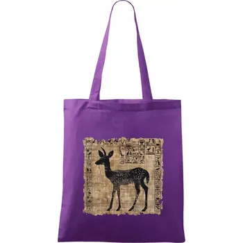 Egyptské hieroglyfy srnka - Taška bavlněná - 42 x 38 cm ( Fialová )