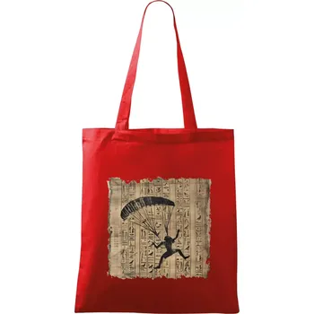Egyptské hieroglyfy paraglide - Taška bavlněná - 42 x 38 cm ( Červená )