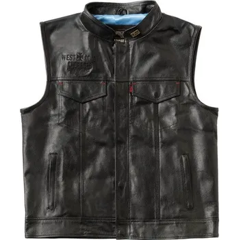 Moto vesta West Coast Choppers 13 1/2 kožená moto vesta cfl černá L