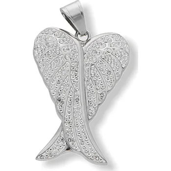 Přívěsek Ewena Přívěsek andělské křídlo DUO chirurgická ocel 4,7 x 3,2 cm + dárkové balení