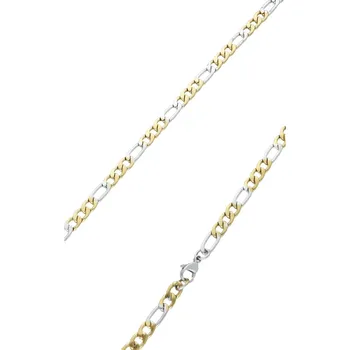 Řetízek Ewena Řetízek ocelový figaro Bicolor + dárkové balení