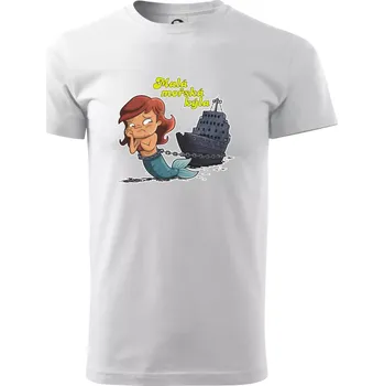 Malá mořská kýla - Triko extra velké (5-8XL) - 8XL ( Bílá )
