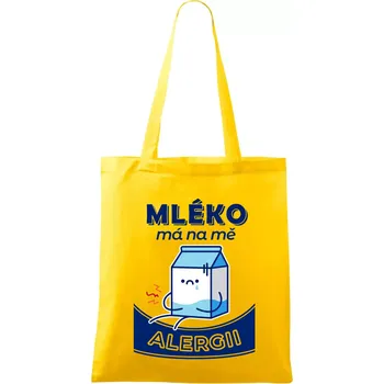 Mléko má na mě alergii - Taška bavlněná - 42 x 38 cm ( Žlutá )
