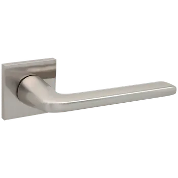 Dveřní kování Kuchinox Klika Sao hranatá rozeta - satina - (komplet 2 ks)