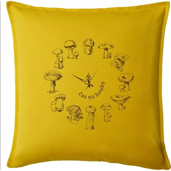 Polštář Čas na houby - Polštář 50x50 - 50x50 - Pouze potah ( Žlutá )