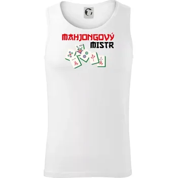 Mahjongový mistr - Tílko pánské Core - L ( Bílá )