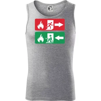 Lidé utíkají, hasiči přibíhají - Tílko pánské Core - XL ( Tmavě šedý melír )