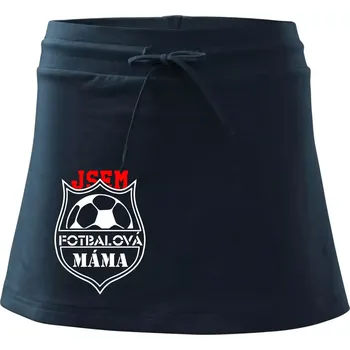 Dámská sukně Jsem Fotbalová máma - Sportovní sukně - two in one - M ( Námořní modrá (velmi tmavá - téměř černá) )