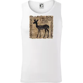 Egyptské hieroglyfy srnka - Tílko pánské Core - S ( Bílá )