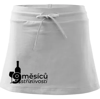 Dámská sukně 9 měsíců střízlivosti - Sportovní sukně - two in one - L ( Bílá )