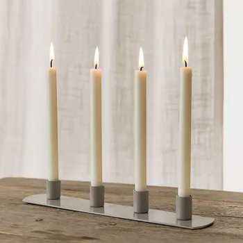 Vánoční svícen BOLTZE Kovový adventní svícen šedý Pleyra