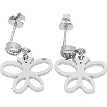 Náušnice Ewena Stříbrné náušnice motýl z chirurgické oceli + dárkové balení