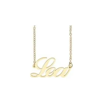 Přívěsek Ewena Řetízek z oceli se jménem Lea zlatá ocel