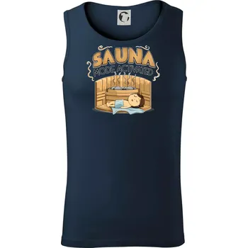 Sauna mode activated - Tílko pánské Core - XL ( Námořní modrá (velmi tmavá - téměř černá) )