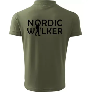 Pánská košile Nordic walker - muž - Polokošile pánská Pique Polo 203 - 5XL ( Khaki )