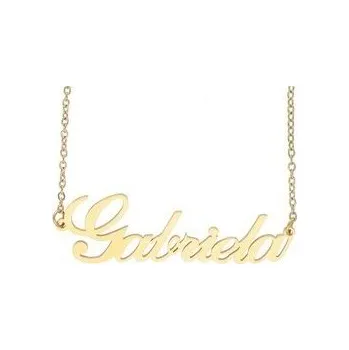Přívěsek Ewena Řetízek z oceli se jménem Gabriela zlatá ocel