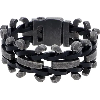 Náramek Ewena Ocelový náramek s kůží