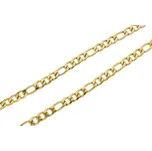 Ewena Řetízek ocelový figaro GOLD délka 60 cm, šířka 1,2 cm, + dárkové balení