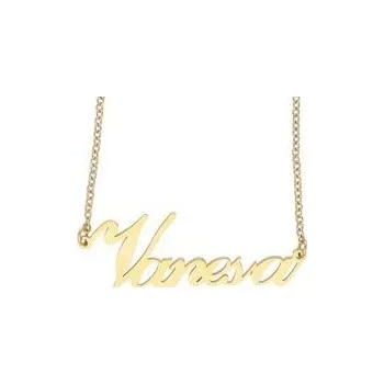 Přívěsek Ewena Řetízek z oceli se jménem Vanesa zlatá ocel