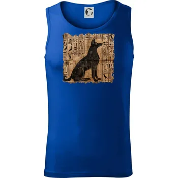 Egyptské hieroglyfy pes - Tílko pánské Core - L ( Královská modrá )
